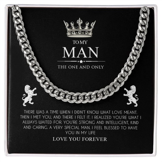 To My Man | I Love You Forever - Cuban Link Chain