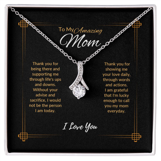 To My Amazing Mom | Alluring Beauty Necklace | Yellow and White Gold Variants