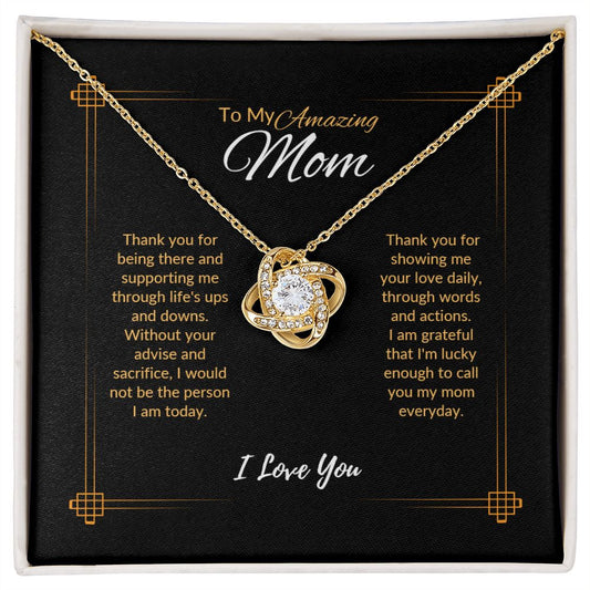 To My Amazing Mom | Love Knot Necklace